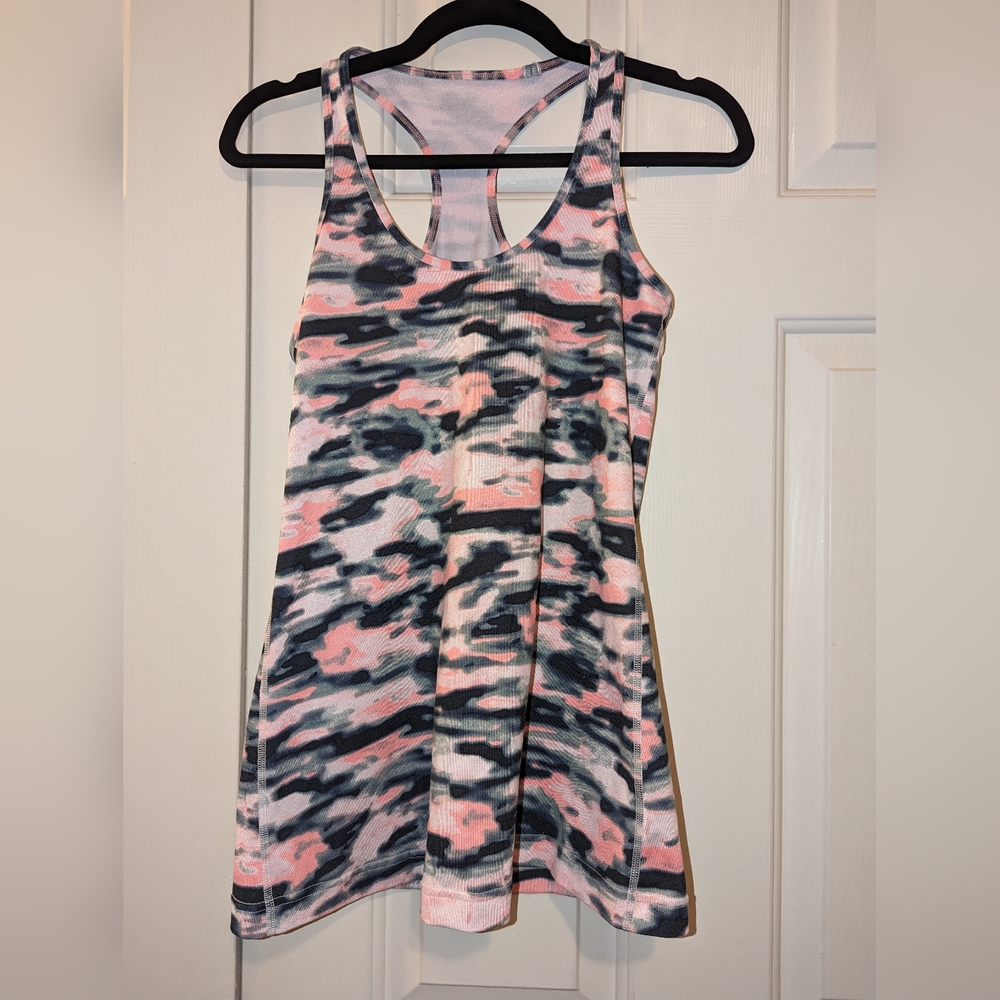 Lululemon tank (pink camo) size 8